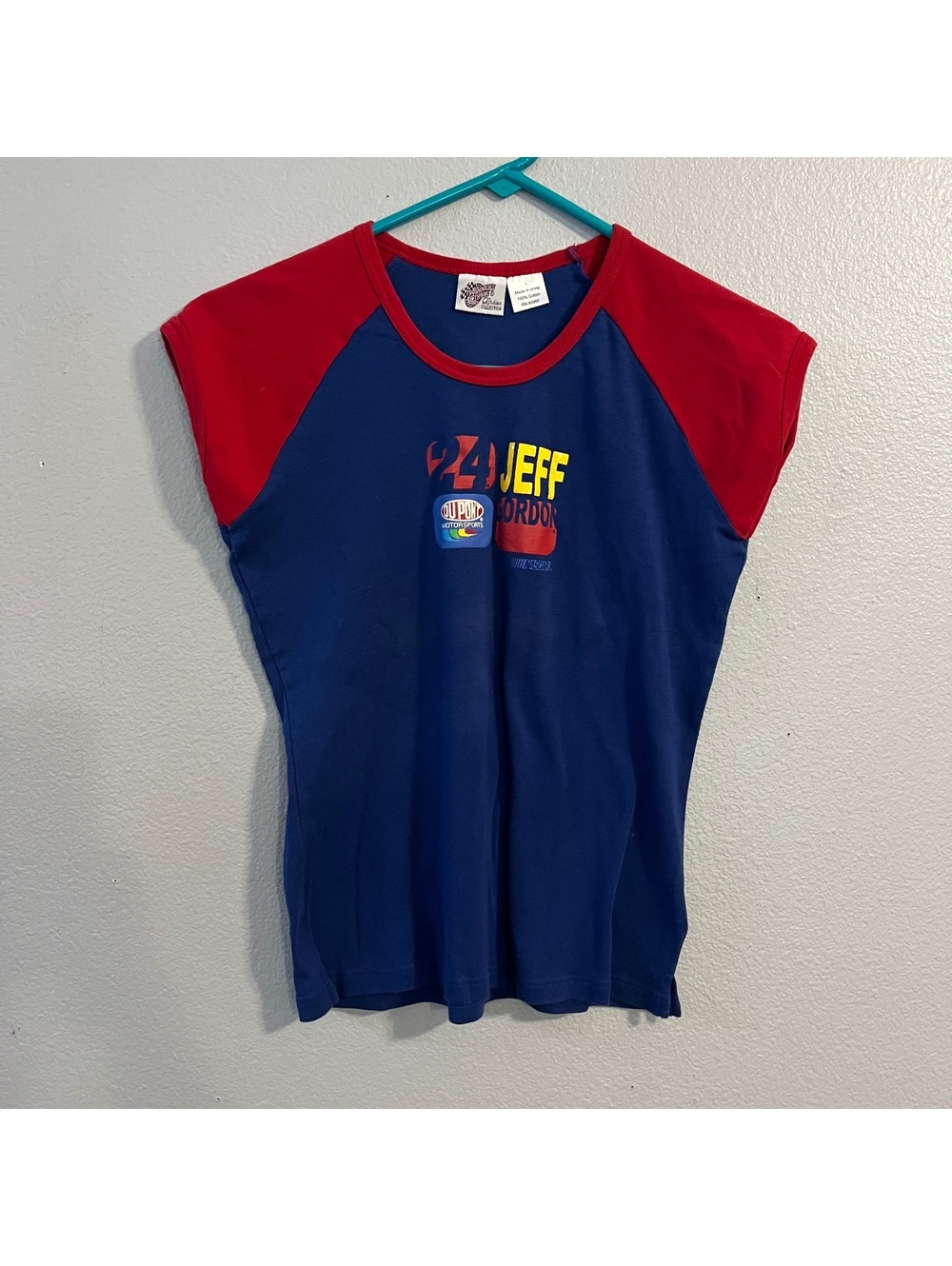 Jeff Gordon #24 DuPont NASCAR Winners Circle Ladies Shirt L Vintage Racing